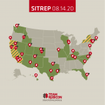 A map of Team Rubicon's active operations.